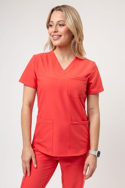 Bluza medyczna damska Cherokee Ultra 3-pocket koralowa-1
