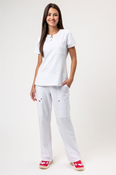 Komplet medyczny damski Dickies EDS NXT (bluza Round Neck, spodnie Wide Leg) biały-1