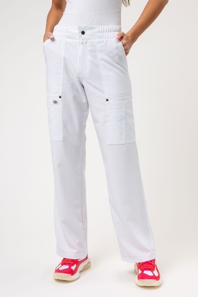 Spodnie medyczne damskie Dickies EDS NXT Wide Leg białe-1