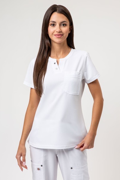 Bluza medyczna damska Dickies EDS NXT Round Neck biała-1