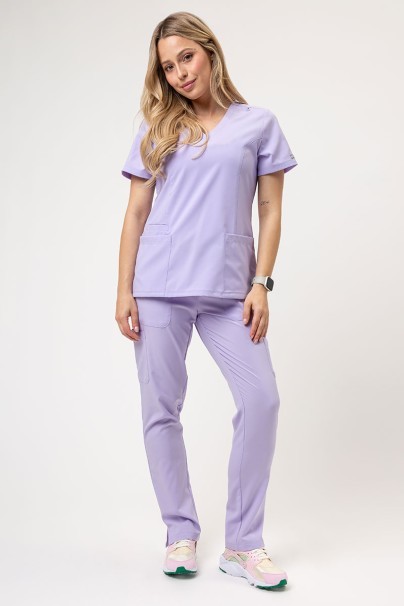 Komplet medyczny damski Maevn Momentum (bluza Double V-neck, spodnie 6-pocket) lawendowy-1