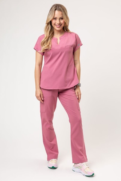 Komplet medyczny damski Maevn Momentum (bluza Dolman, spodnie Flare Leg) pastelowy róż-1