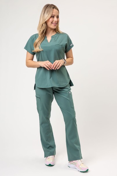 Komplet medyczny damski Maevn Momentum (bluza Dolman, spodnie Flare Leg) pastelowa zieleń-1