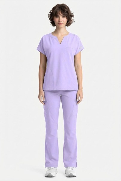 Komplet medyczny damski Maevn Momentum (bluza Dolman, spodnie Flare Leg) lawendowy-1
