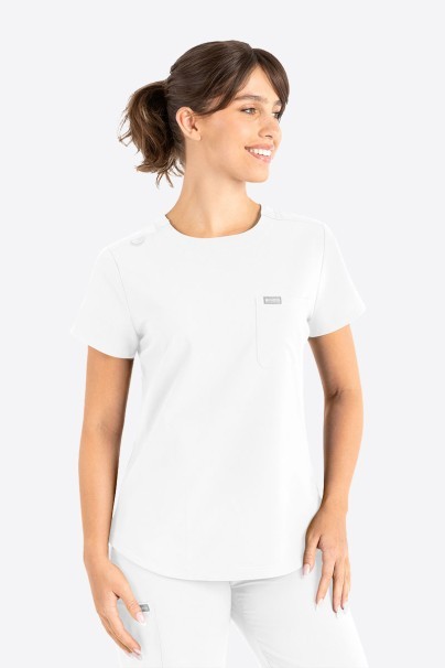 Bluza medyczna damska Maevn Momentum Round Neck biała