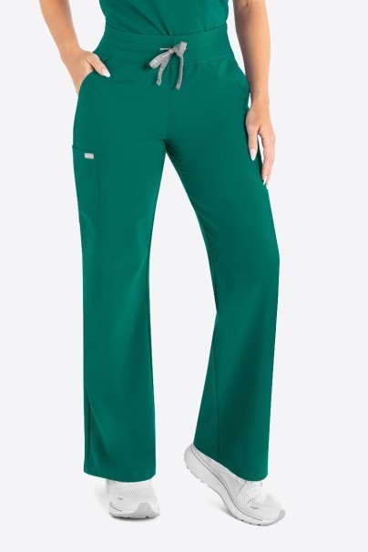 Spodnie medyczne damskie Maevn Momentum Wide Leg zielone