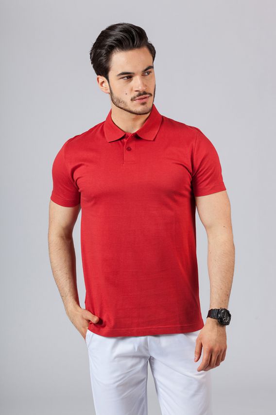 Koszulka męska Polo czerwona-1