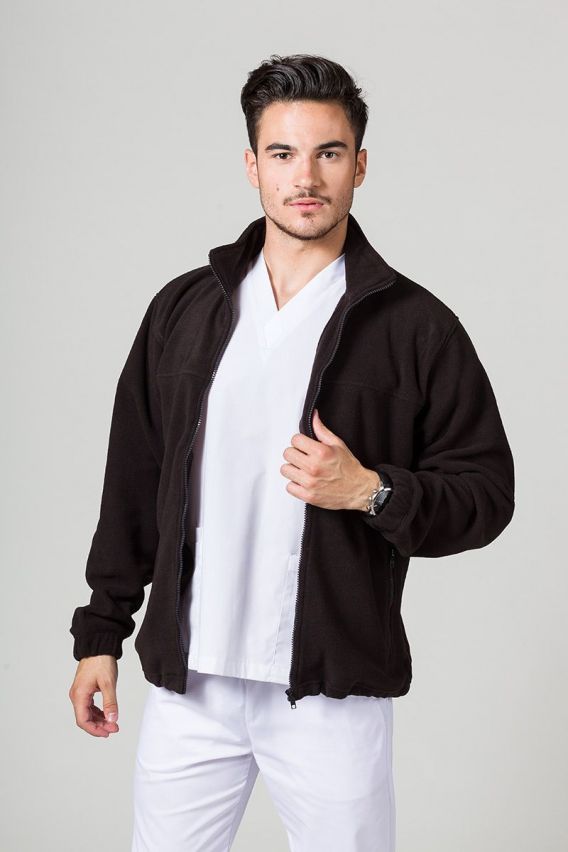 Bluza polarowa męska Malfini Fleece Jacket czarna-1