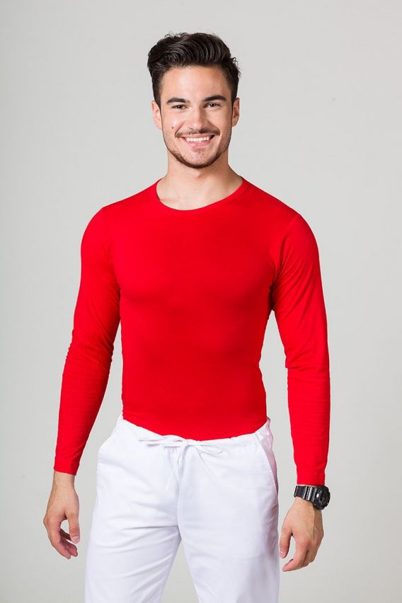 Koszulka męska z długim rękawem Malfini Fit czerwona-1
