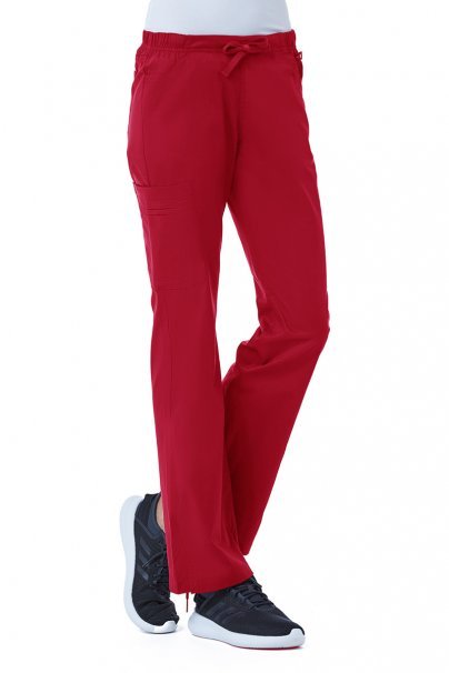 Spodnie medyczne damskie Blossom (elastic) czerwone-1