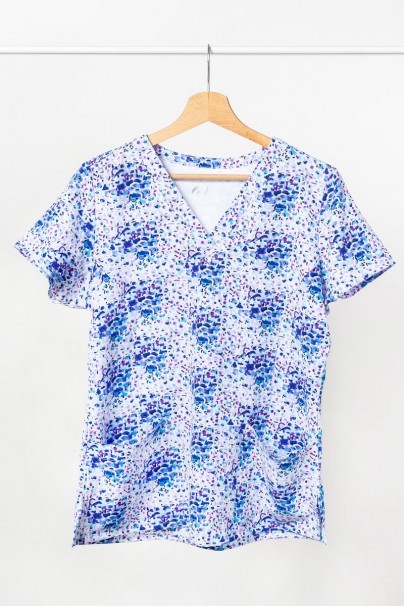Kolorowa bluza damska Maevn Prints błękitny rozkwit-1