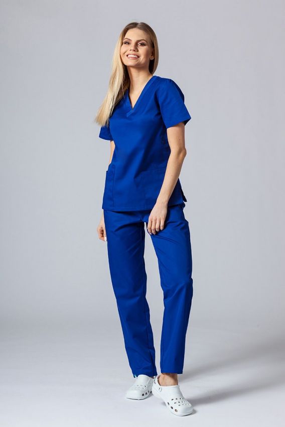 Komplet medyczny damski Sunrise Uniforms Basic Classic (bluza Light, spodnie Regular) granatowy-1