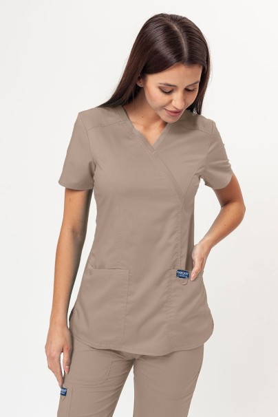 Bluza medyczna damska Cherokee Revolution Mock beżowa-1