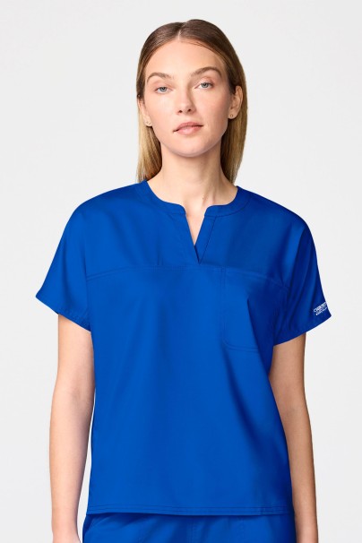 Bluza medyczna damska Cherokee Revolution Mandarin Collar królewski granat
