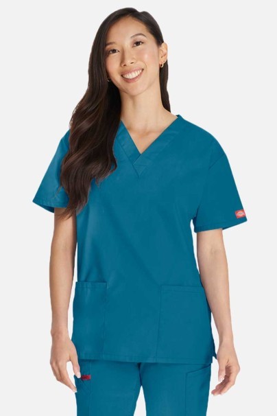 Bluza medyczna damska Dickies EDS Signature V-neck Top karaibski błękit-1
