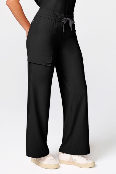 Spodnie medyczne damskie Healing Hands Quest Wide Leg Petite czarne