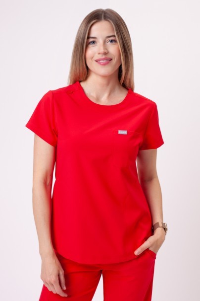 Bluza medyczna damska Maevn Momentum Round Neck czerwona
