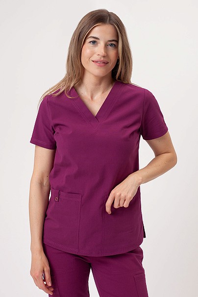 Bluza medyczna damska Dickies Forge V-neck wiśniowa