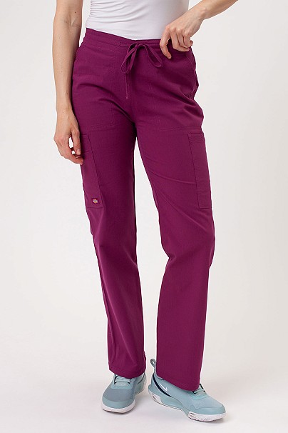 Spodnie medyczne damskie Dickies Forge Straight Leg wiśniowe
