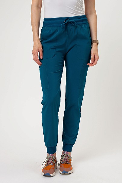 Spodnie medyczne damskie Dickies EDS Essentials Mid Rise jogger karaibski błękit