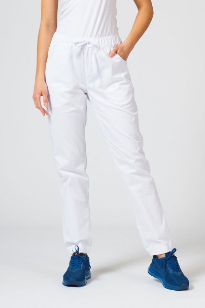 Spodnie medyczne damskie Sunrise Uniforms Active Loose białe-1