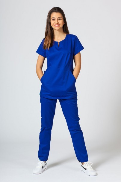 Komplet medyczny damski Sunrise Uniforms Active (bluza Kangaroo, spodnie Loose) granatowy-1