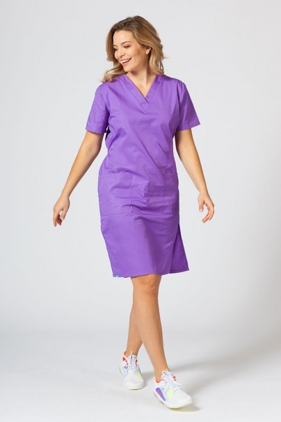 Sukienka medyczna damska prosta Sunrise Uniforms fioletowa-1