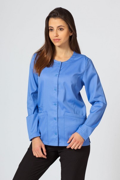 Bluza damska rozpinana Maevn Matrix klasyczny błękit-1