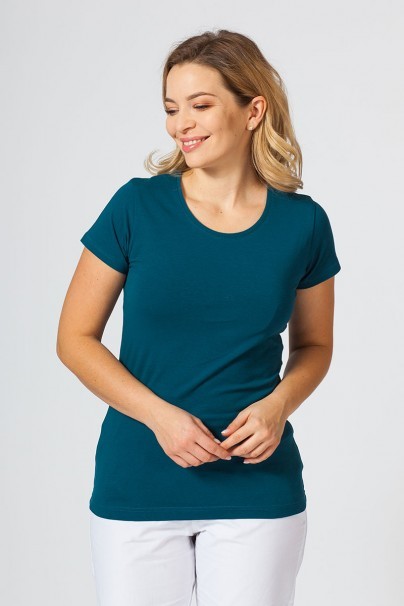 Koszulka damska z krótkim rękawem karaibski błękit-1