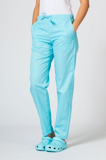 Spodnie medyczne damskie Sunrise Uniforms Basic Regular aqua-1