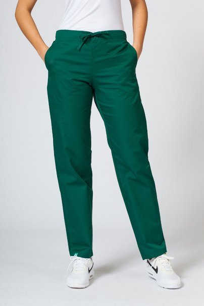 Spodnie medyczne uniwersalne Sunrise Uniforms butelkowa zieleń-1