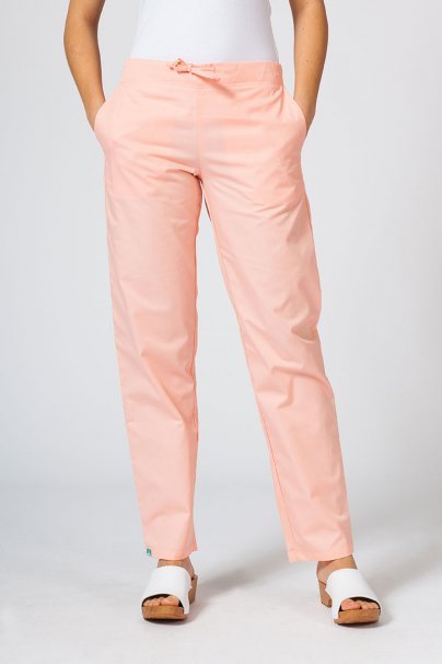 Spodnie medyczne damskie Sunrise Uniforms Basic Regular łososiowe-1