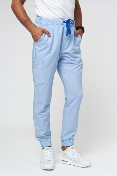 Spodnie medyczne męskie Sunrise Uniforms Premium Select jogger błękitne-1