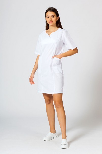 Sukienka medyczna damska klasyczna Sunrise Uniforms biała-1