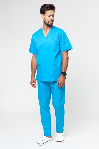 Komplet medyczny męski Sunrise Uniforms Basic Classic (bluza Standard, spodnie Regular) turkusowy-1