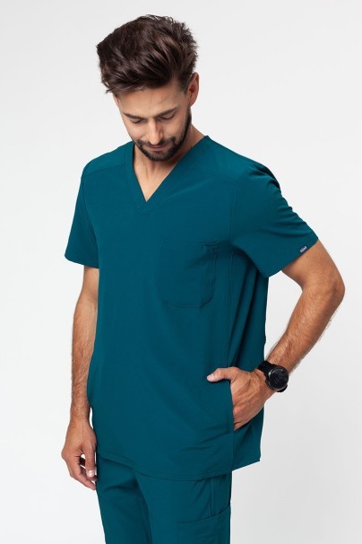 Bluza medyczna męska Adar Modern butelkowa zieleń-1