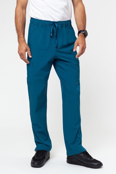 Spodnie medyczne męskie Adar Slim Leg Cargo karaibski błękit-1