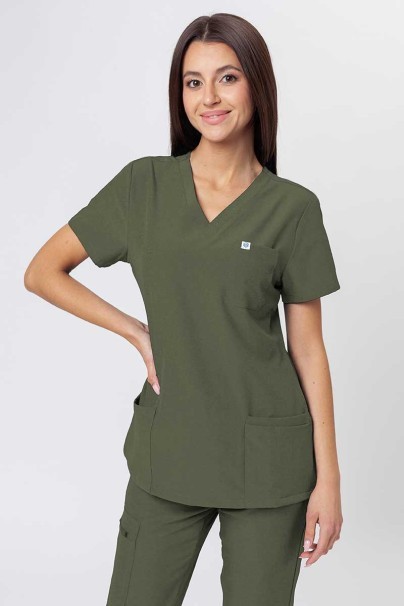Bluza medyczna damska Uniforms World 309TS™ Valiant oliwkowa-1