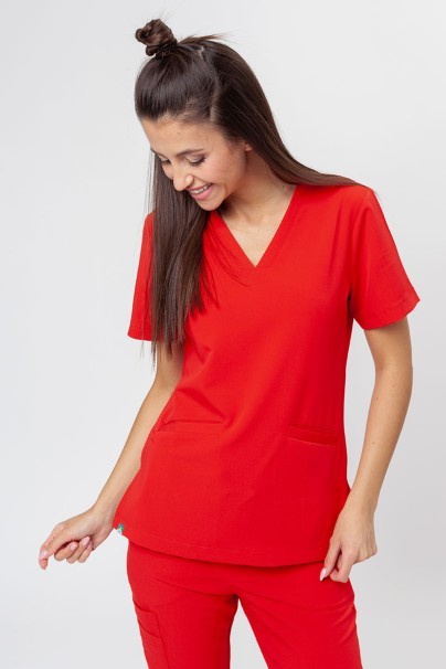 Bluza medyczna damska Sunrise Uniforms Premium Joy soczysta czerwień-1