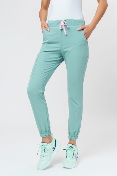 Spodnie medyczne damskie Sunrise Uniforms Premium Chill jogger aqua-1