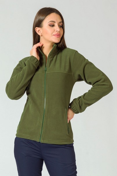 Bluza polarowa damska Malfini Fleece Jacket butelkowa zieleń-1