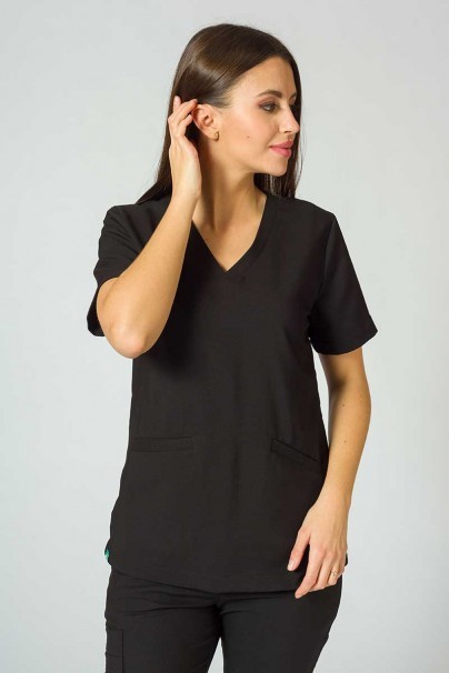 Bluza medyczna damska Sunrise Uniforms Premium Joy czarna-1