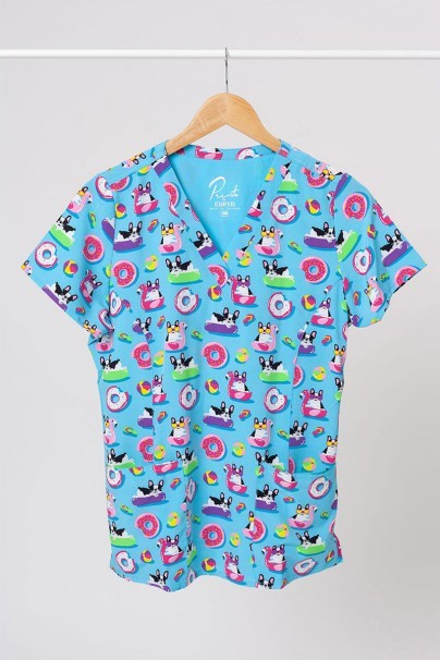 Kolorowa bluza damska Maevn Prints psia riwiera-1