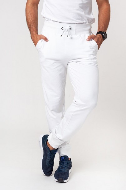 Spodnie męskie dresowe Malfini Rest białe-1