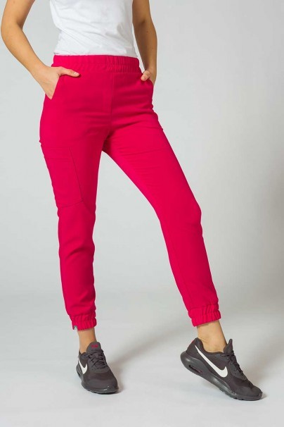 Spodnie damskie Sunrise Uniforms Premium Chill jogger malinowe-1