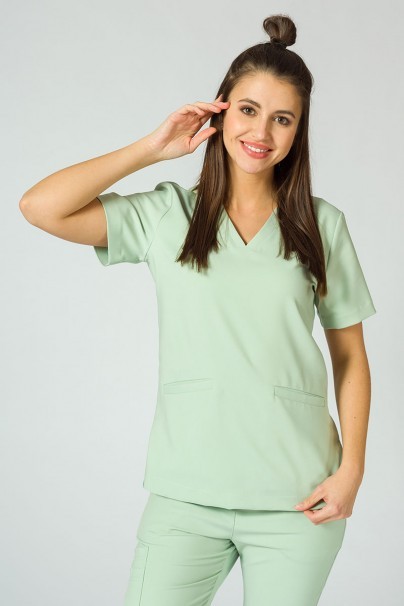 Bluza medyczna damska Sunrise Uniforms Premium Joy pistacjowa-1