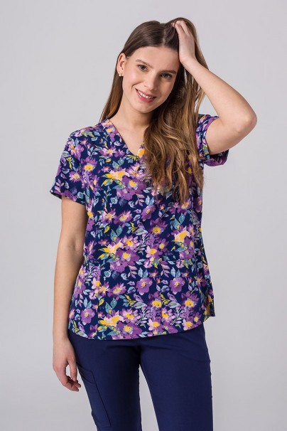 Kolorowa bluza damska Maevn Prints wiosenny bukiet-1