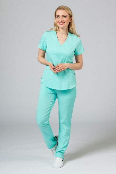 Komplet medyczny Adar Uniforms Yoga aqua (z bluzą Modern - elastic)-1
