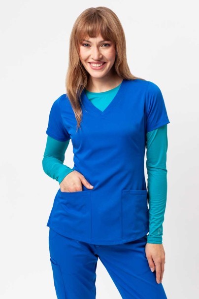 Bluza medyczna damska Healing Hands Monica V-neck królewski granat-1