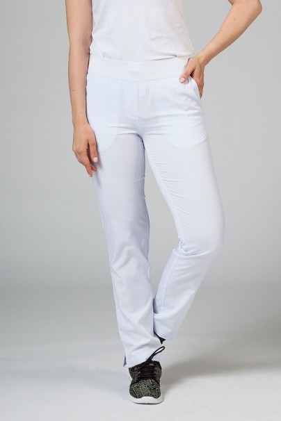 Spodnie damskie Adar Uniforms Leg Yoga białe-1